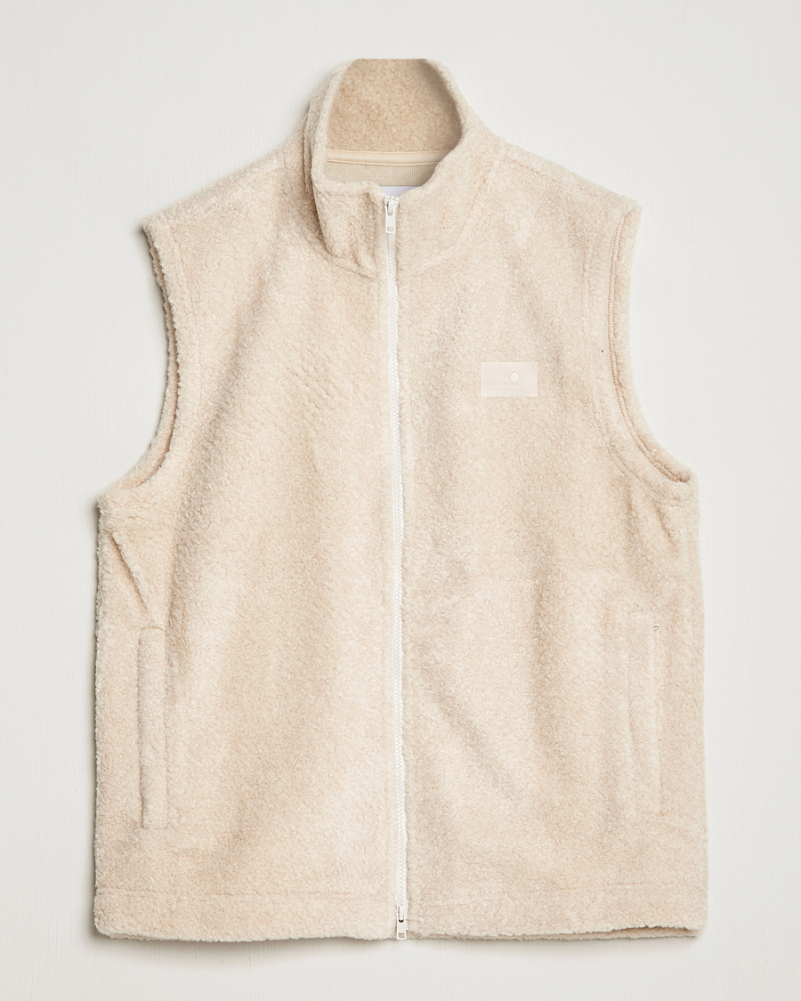 Hombres | Jerséis y prendas de punto | NN07 | Nil Pile Vest Ecru