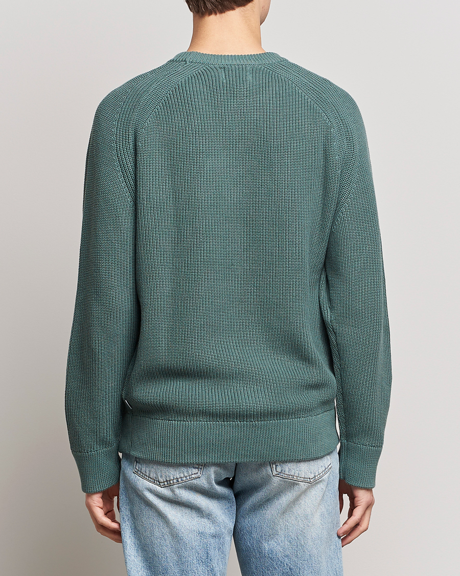 Hombres | Jerséis y prendas de punto | NN07 | Jacobo Cotton Knitted Sweater Forest Mint