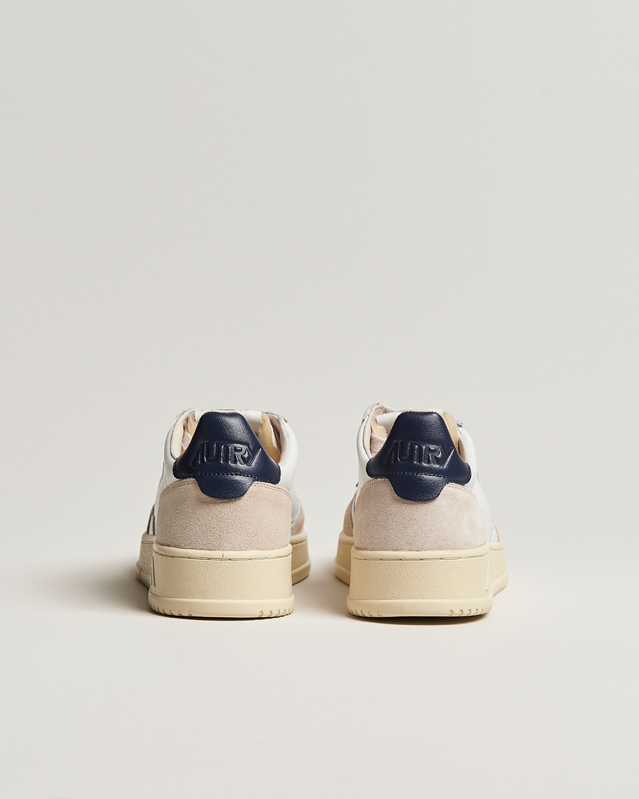 Hombres | Zapatillas | Autry | Medalist Low Leather/Suede Sneaker White/Blue