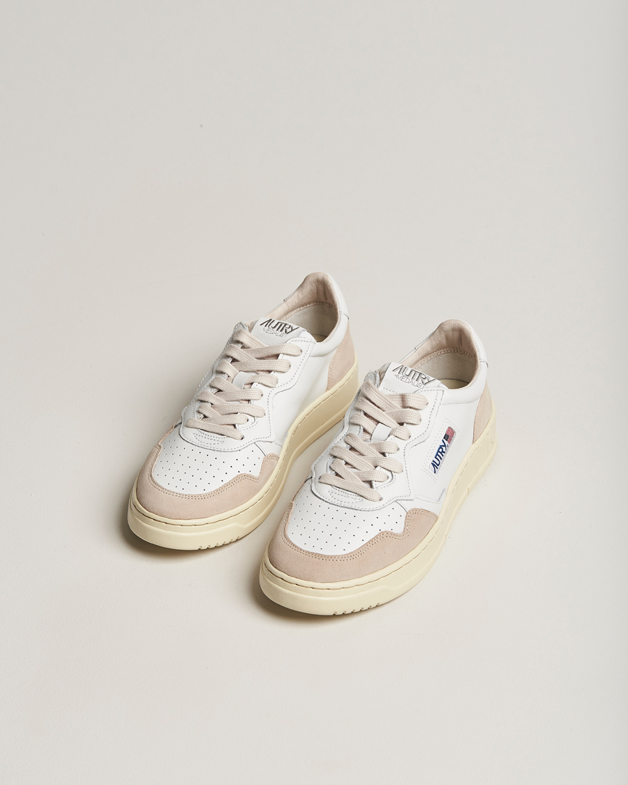 Hombres |  | Autry | Medalist Low Leather/Suede Sneaker White