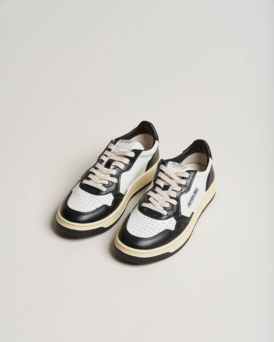 Hombres |  | Autry | Medalist Low Bicolor Leather Sneaker White/Black