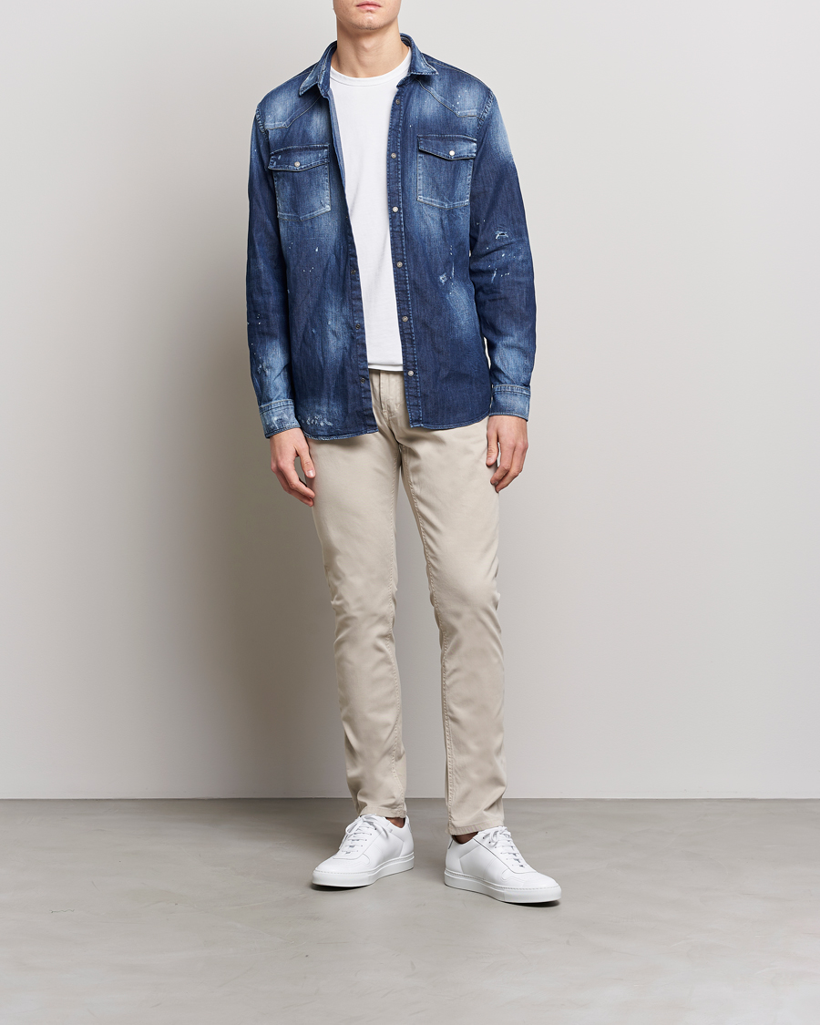 Hombres | Pantalones | Dondup | George Gabardine 5-Pocket Sand