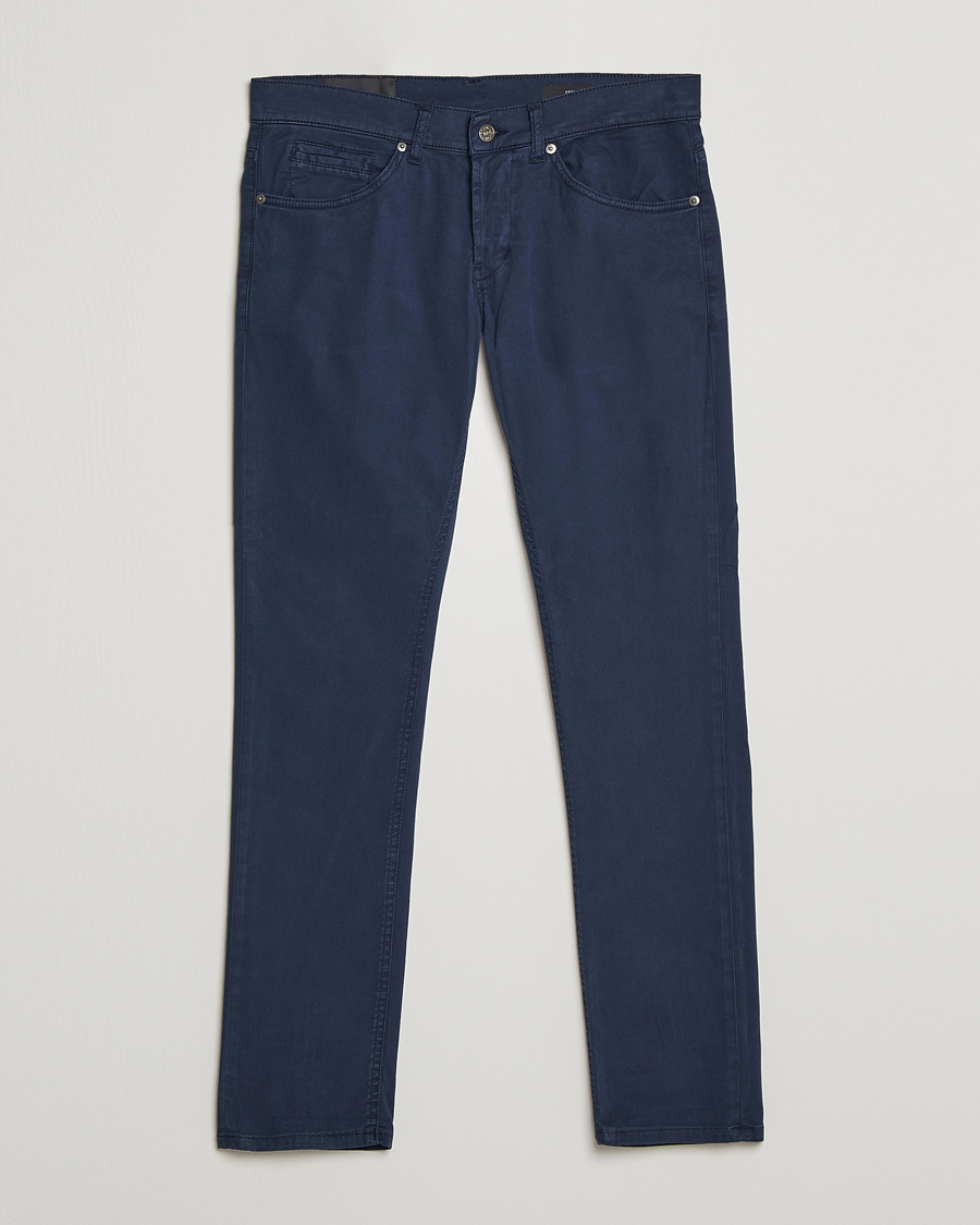 Hombres | Pantalones | Dondup | George Gabardine 5-Pocket Navy