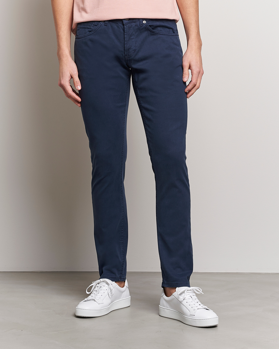 Hombres | Pantalones | Dondup | George Gabardine 5-Pocket Navy