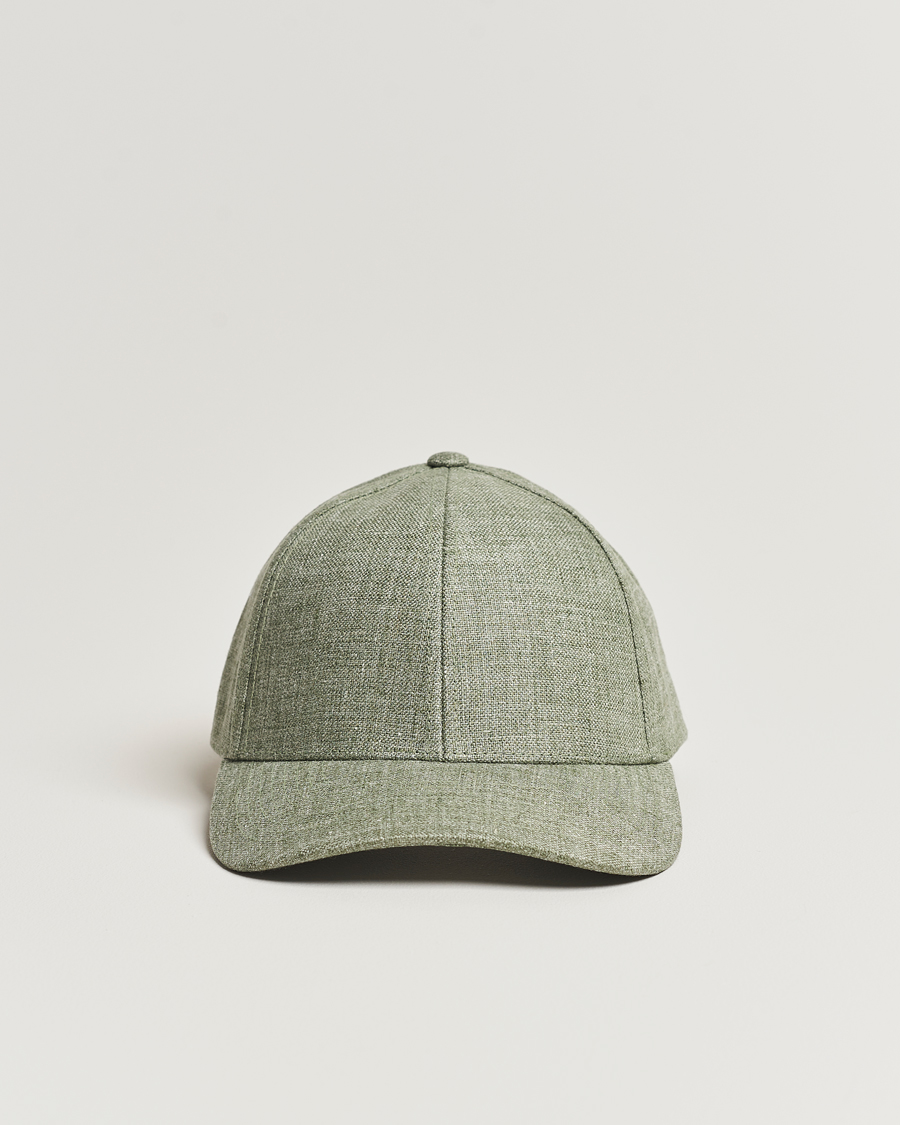 Hombres | Varsity Headwear Linen Baseball Cap Pistachio Green | Varsity Headwear | Linen Baseball Cap Pistachio Green