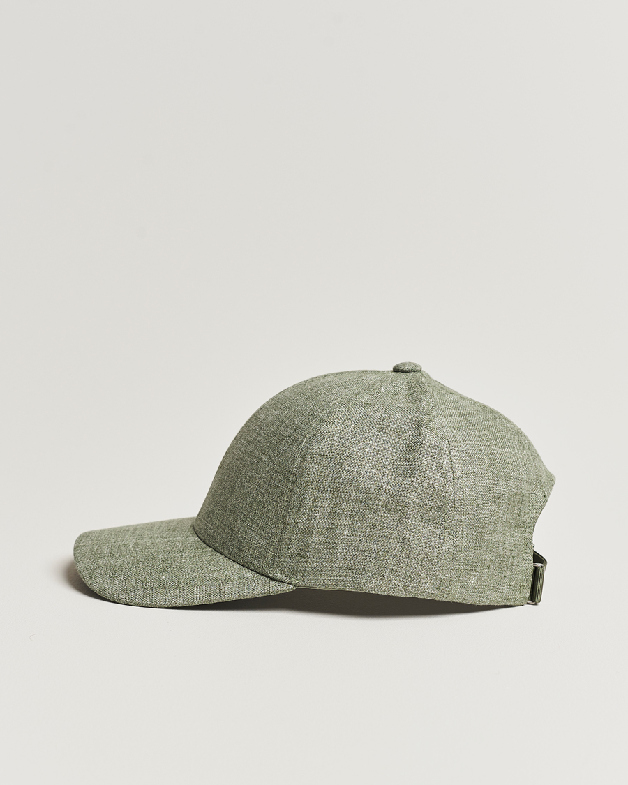 Hombres | Varsity Headwear Linen Baseball Cap Pistachio Green | Varsity Headwear | Linen Baseball Cap Pistachio Green