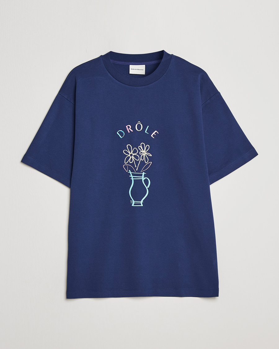 Hombres | Camisetas | Drôle de Monsieur | Pot de Fleur T-Shirt Navy