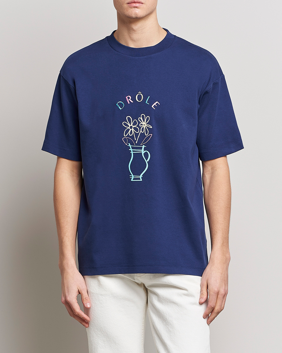 Hombres | Camisetas | Drôle de Monsieur | Pot de Fleur T-Shirt Navy
