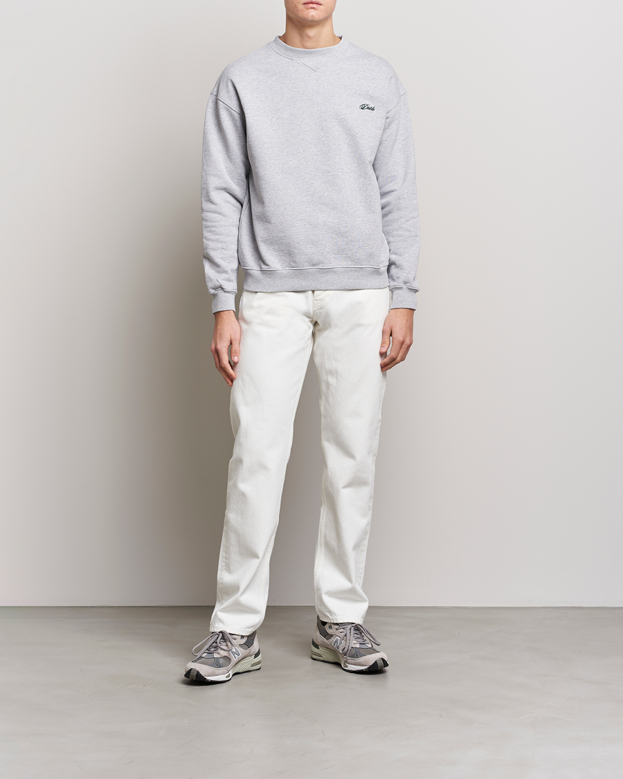 Hombres | Jerséis y prendas de punto | Drôle de Monsieur | Signature Sweatshirt Light Grey