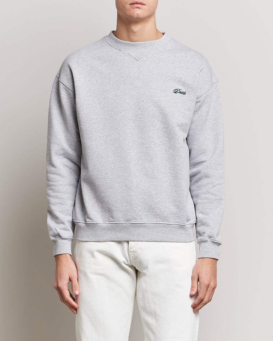 Hombres | Jerséis y prendas de punto | Drôle de Monsieur | Signature Sweatshirt Light Grey
