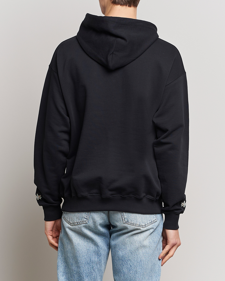 Hombres | Jerséis y prendas de punto | Drôle de Monsieur | Fleur Embroidered Hoodie Black