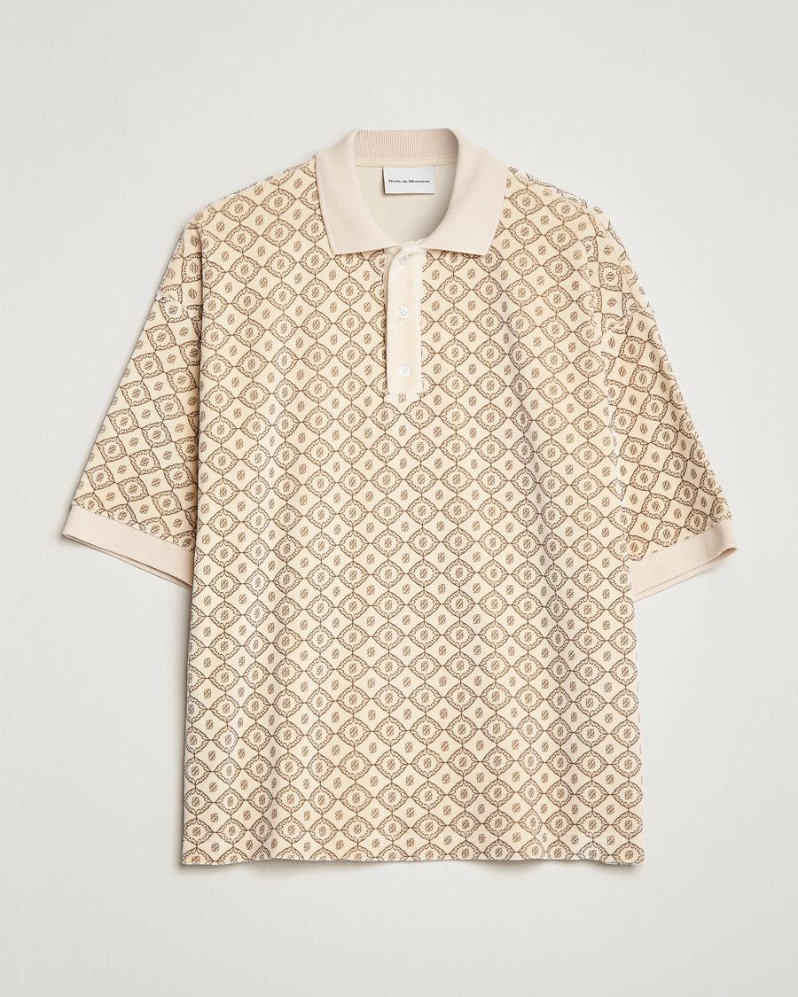 Hombres | Polos | Drôle de Monsieur | Monogram Terry Polo Off White