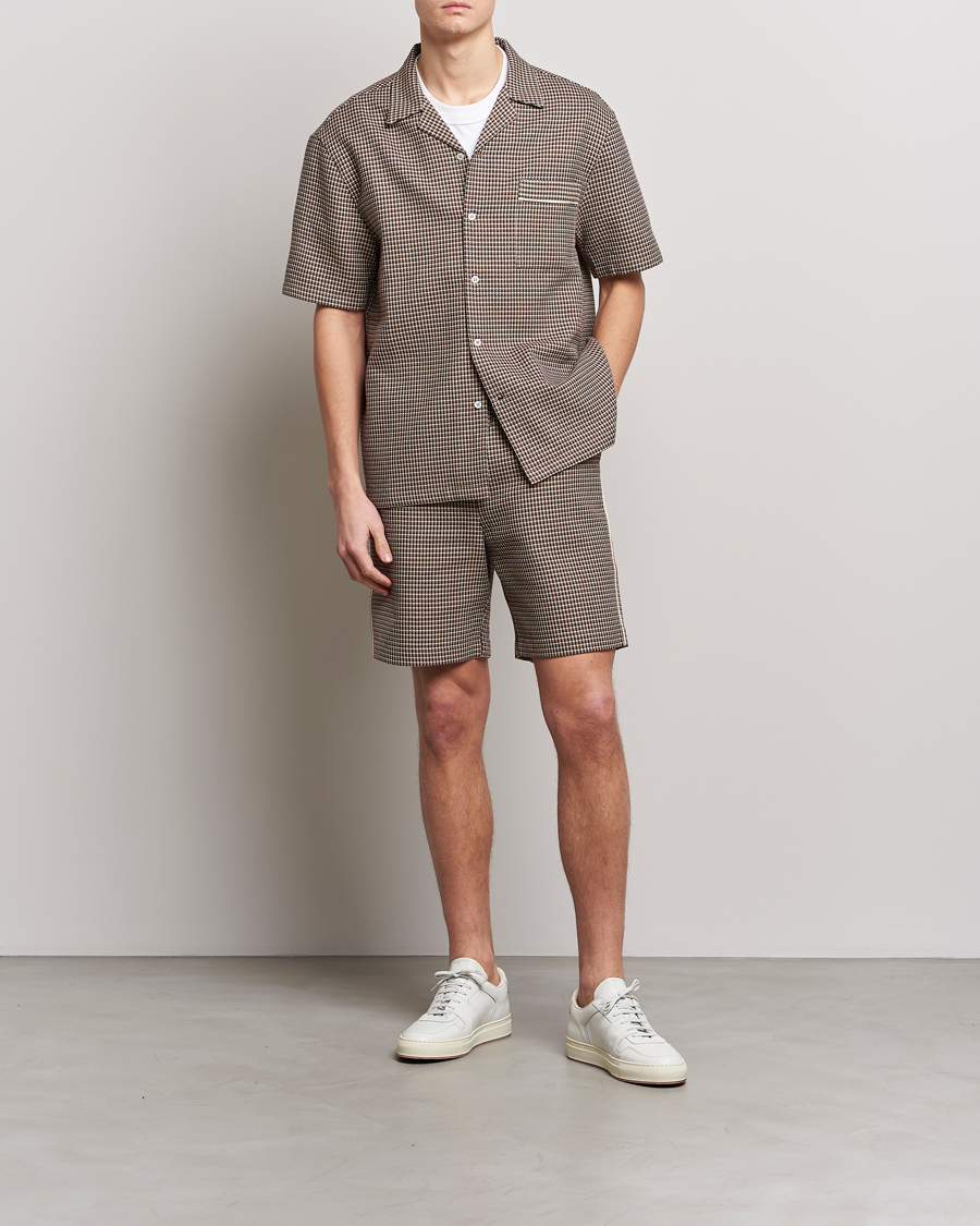 Hombres | Camisas | Drôle de Monsieur | Jacquard Bowling Shirt Brown