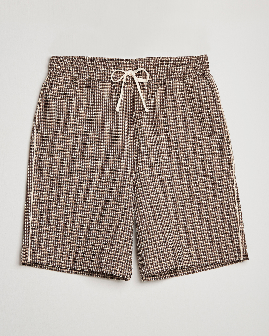 Hombres | Pantalones cortos | Drôle de Monsieur | Jacquard Drawstring Shorts Brown