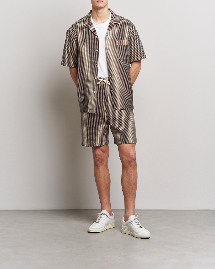 Hombres | Pantalones cortos | Drôle de Monsieur | Jacquard Drawstring Shorts Brown