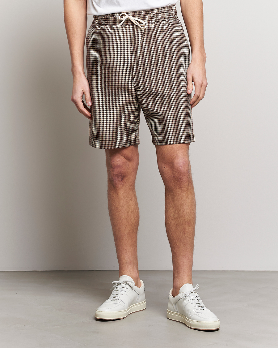 Hombres | Pantalones cortos | Drôle de Monsieur | Jacquard Drawstring Shorts Brown