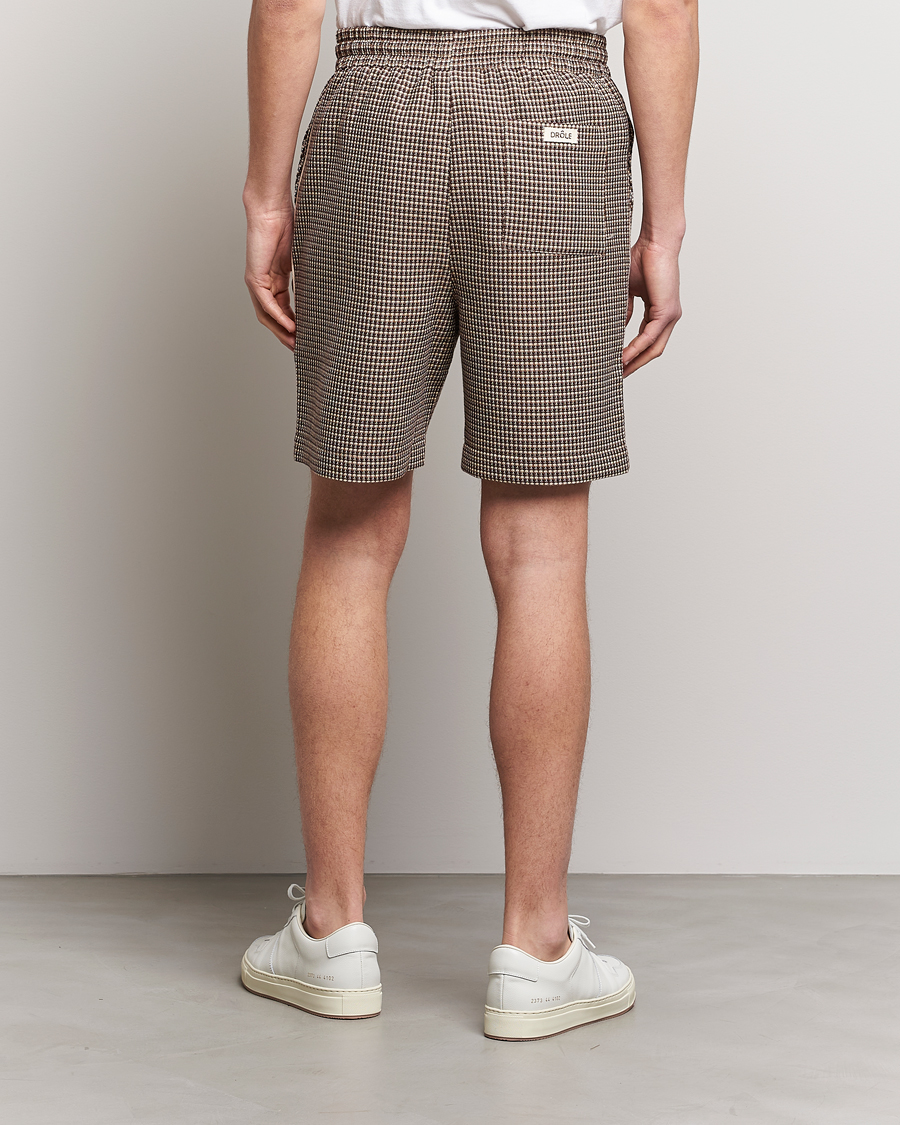 Hombres | Pantalones cortos | Drôle de Monsieur | Jacquard Drawstring Shorts Brown