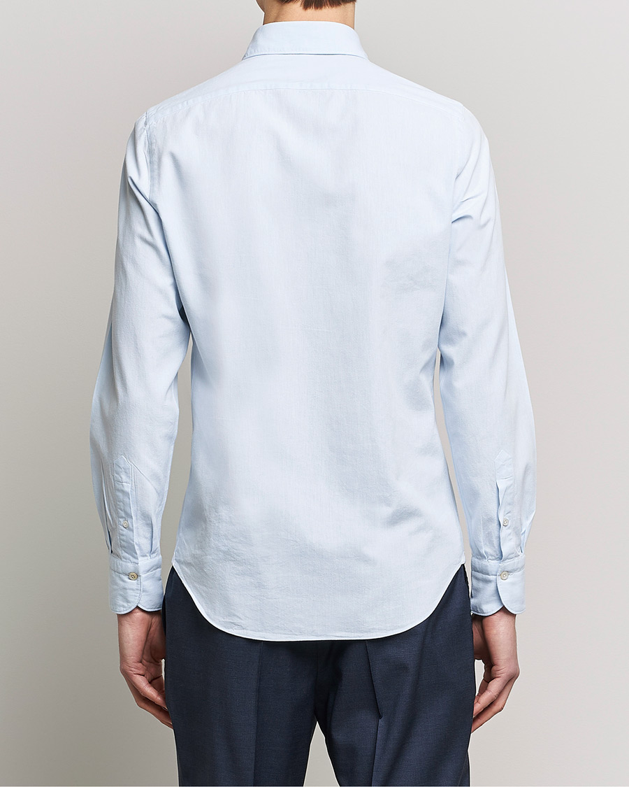 Hombres | Camisas | Finamore Napoli | Tokyo Slim Chambray Shirt Light Blue