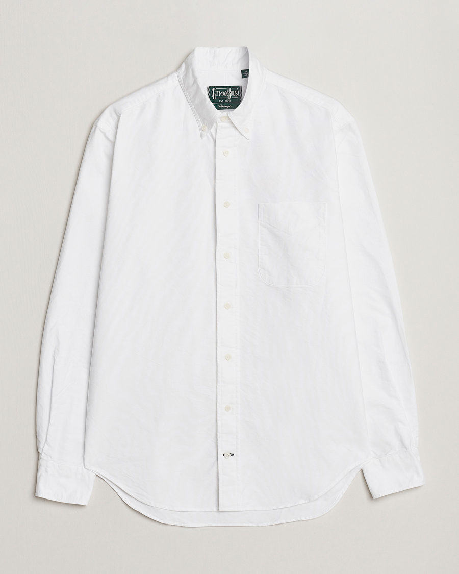 Hombres | Camisas | Gitman Vintage | Button Down Oxford Shirt White