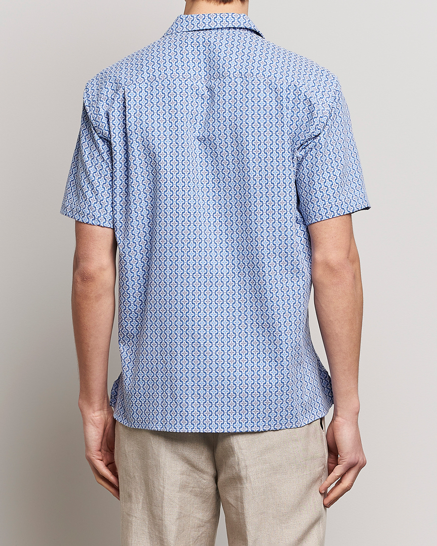 Hombres | Camisas | Gitman Vintage | Summer Ready Jacquard Camp Shirt Light Blue