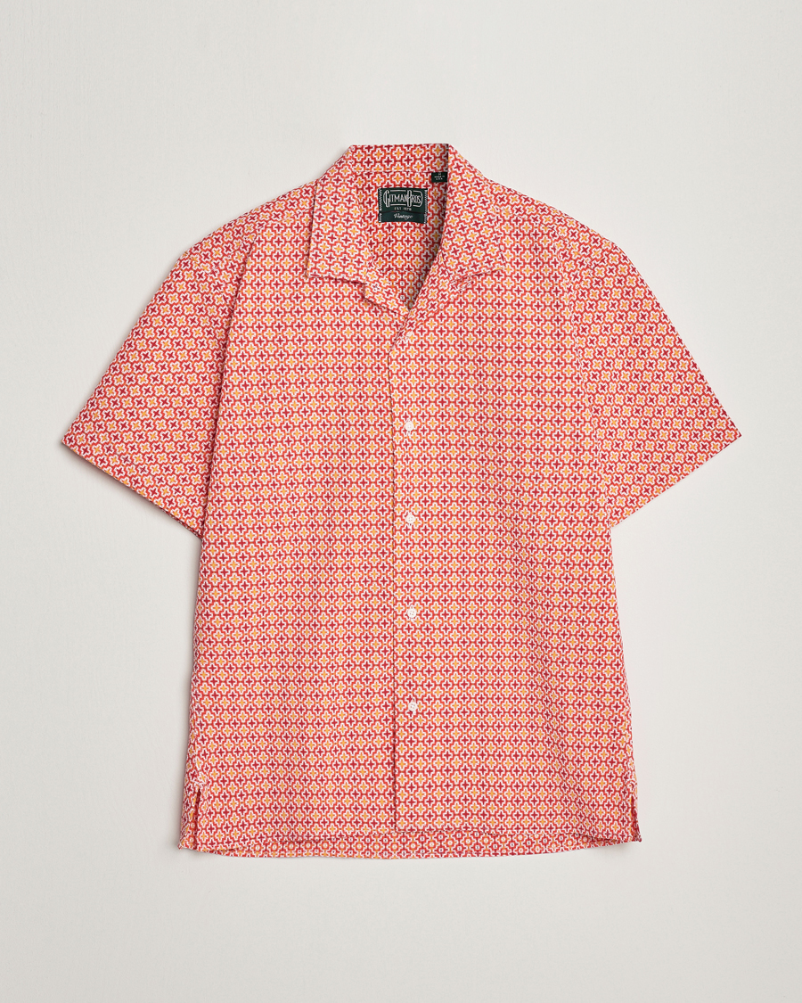 Hombres | Camisas | Gitman Vintage | Summer Ready Jacquard Camp Shirt Rosa