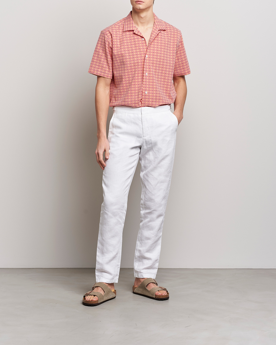 Hombres | Camisas | Gitman Vintage | Summer Ready Jacquard Camp Shirt Rosa