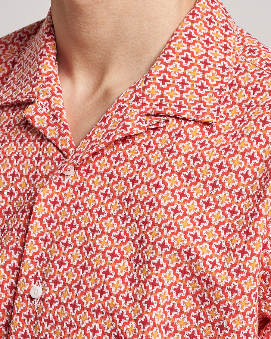 Hombres | Camisas | Gitman Vintage | Summer Ready Jacquard Camp Shirt Rosa