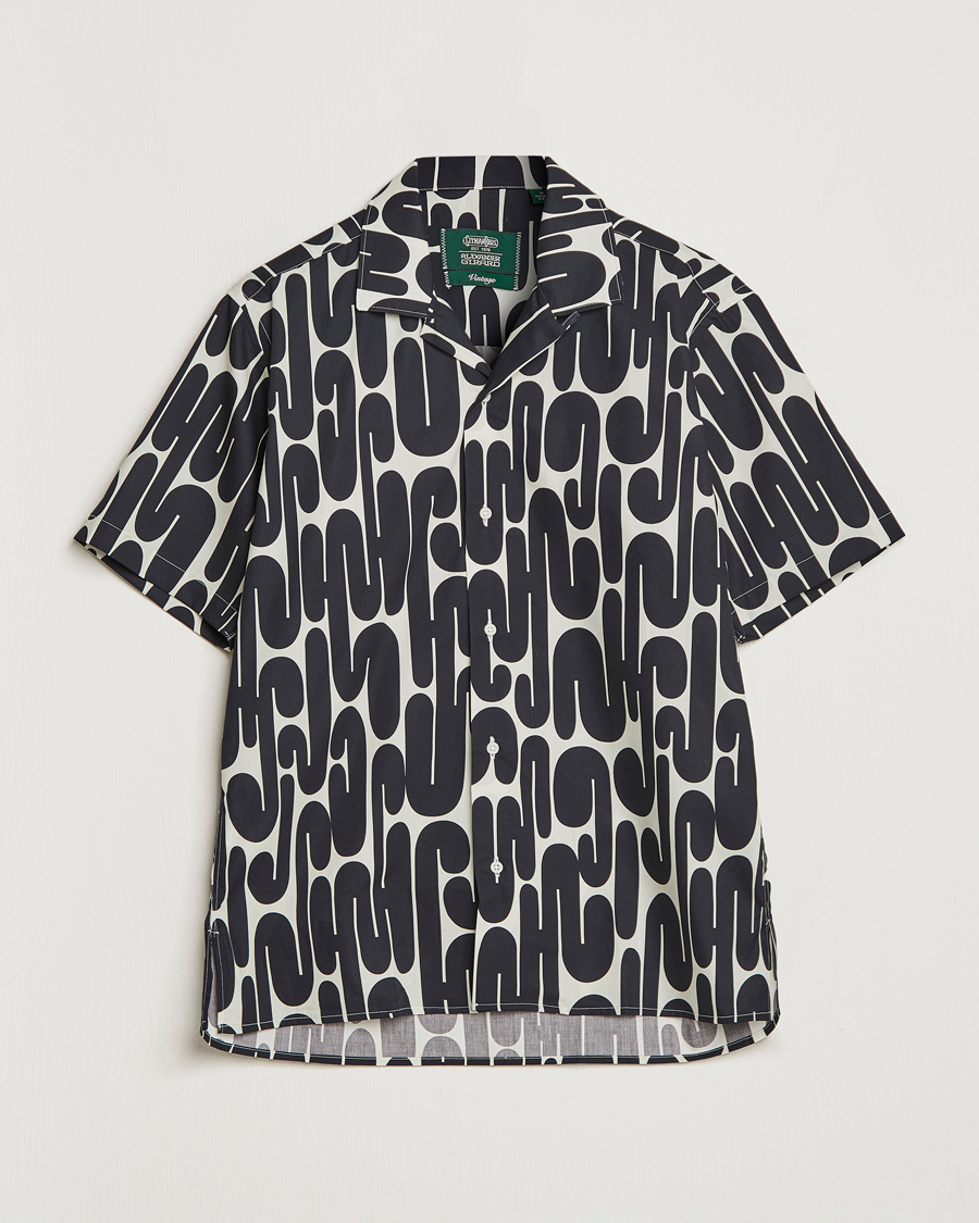 Hombres | Camisas | Gitman Vintage | Alexander Girard Camp Shirt Black/White