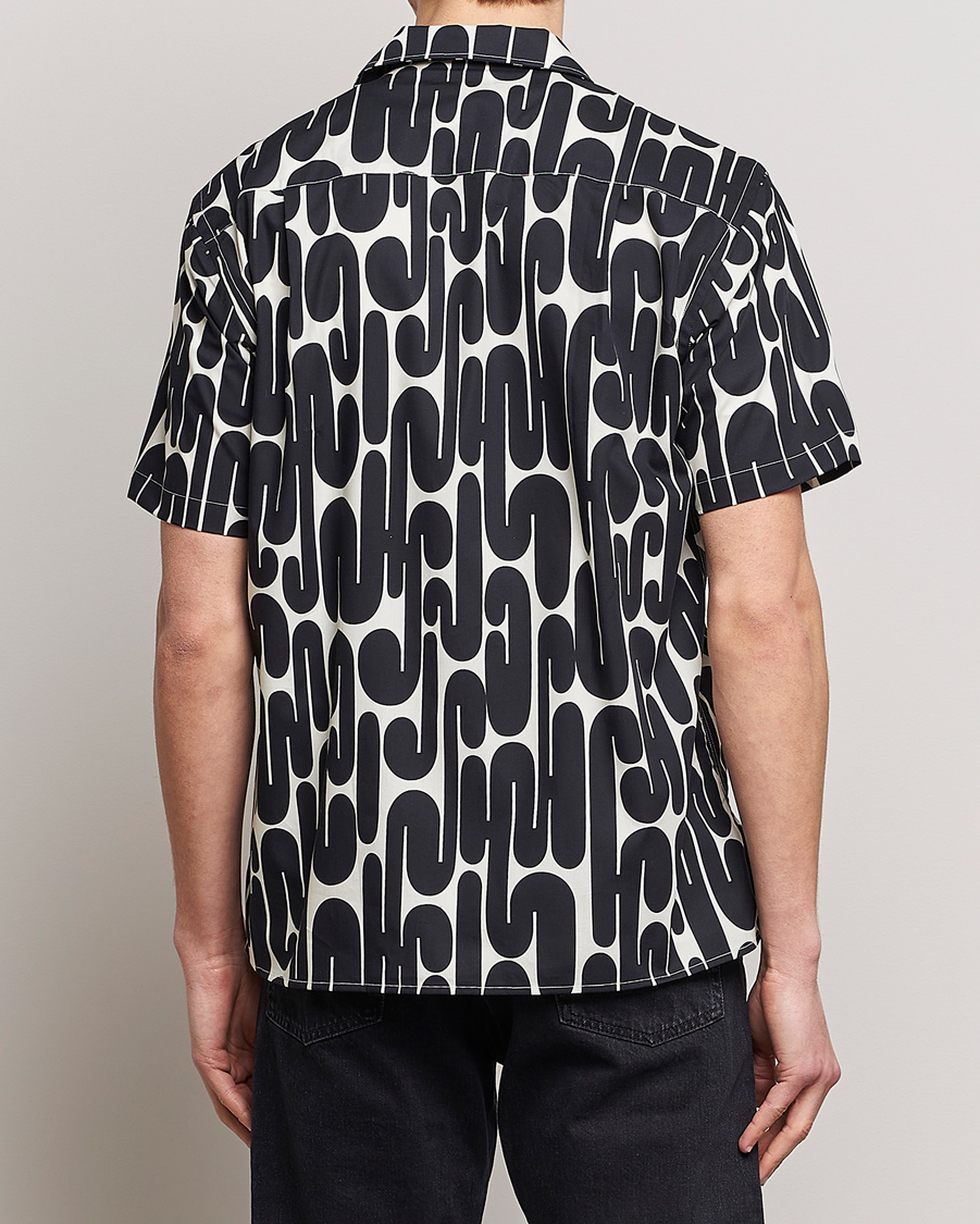 Hombres | Camisas | Gitman Vintage | Alexander Girard Camp Shirt Black/White