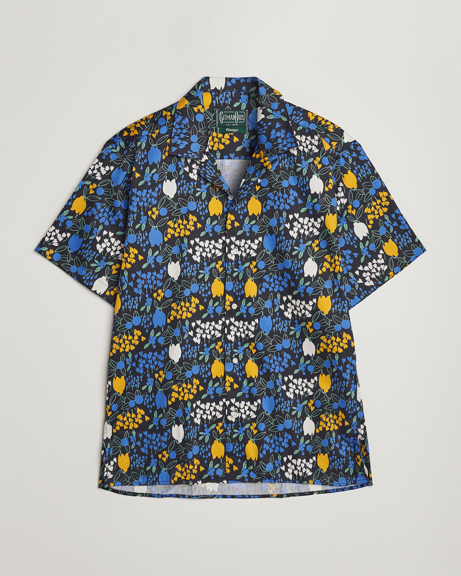Hombres | Camisas | Gitman Vintage | Tulip Fields Camp Shirt Blue