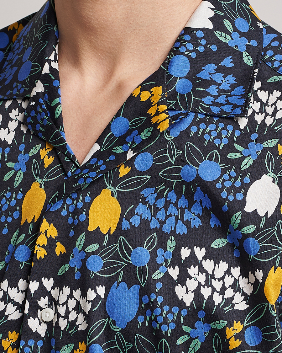 Hombres | Camisas | Gitman Vintage | Tulip Fields Camp Shirt Blue