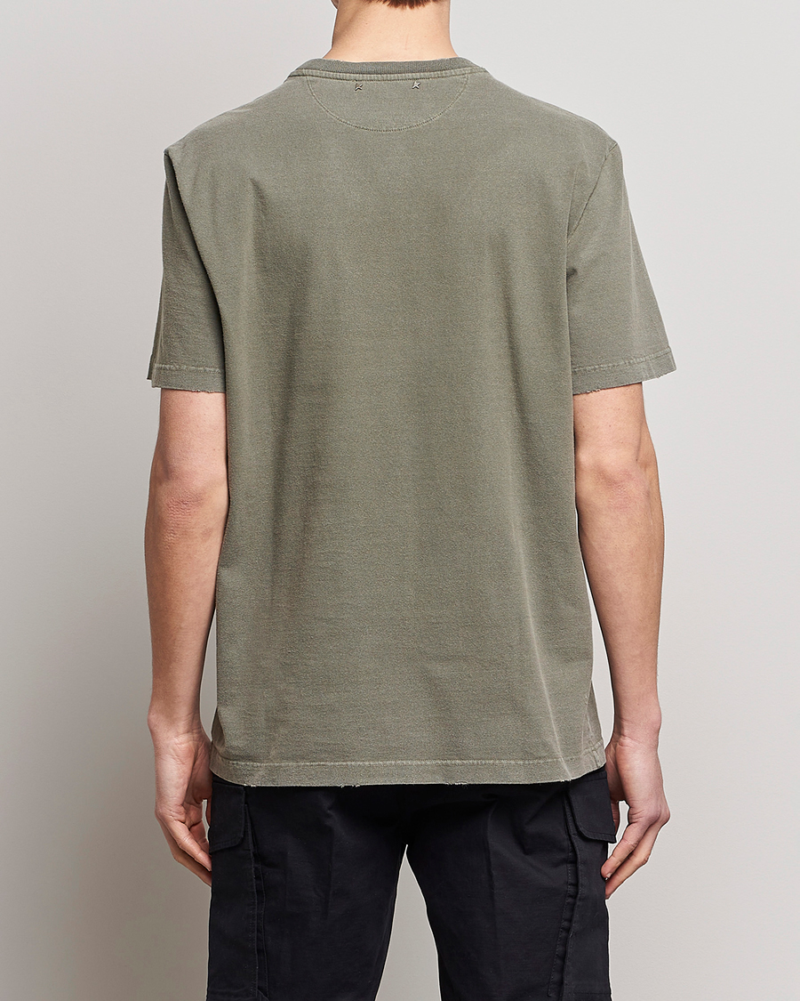 Hombres | Camisetas | Golden Goose | Deluxe Brand Dyed Jersey Logo T-Shirt Dusty Olive
