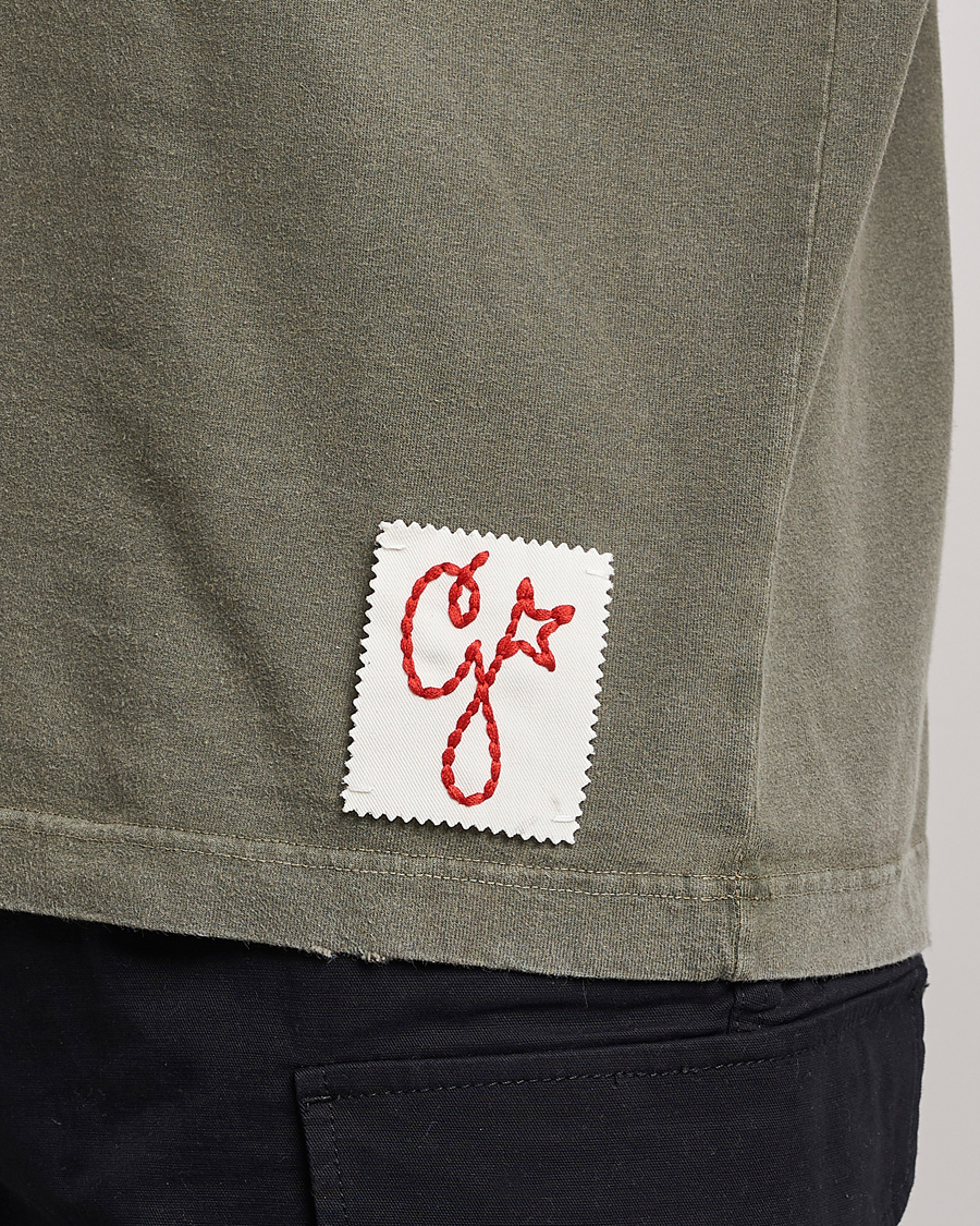 Hombres | Camisetas | Golden Goose | Deluxe Brand Dyed Jersey Logo T-Shirt Dusty Olive