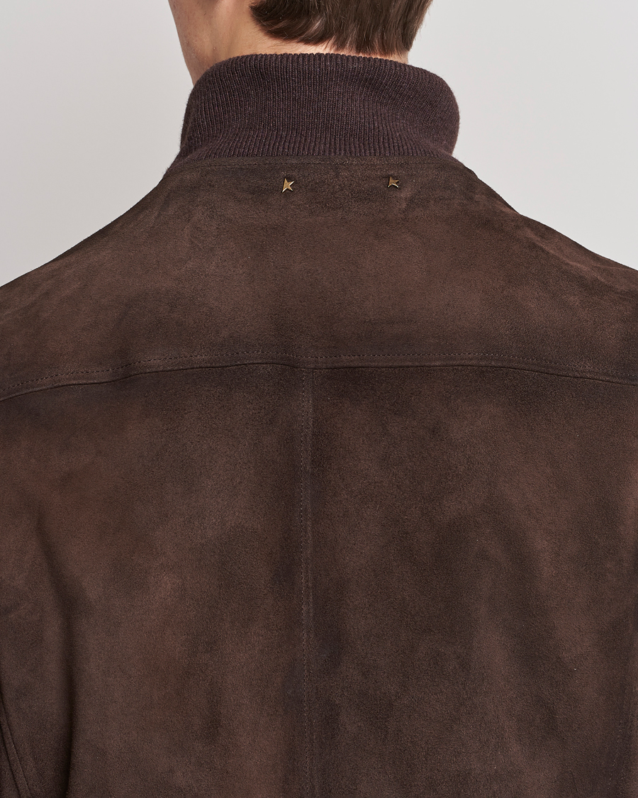 Hombres | Abrigos y chaquetas | Golden Goose | Deluxe Brand Soft Suede Jacket Dark Brown Suede