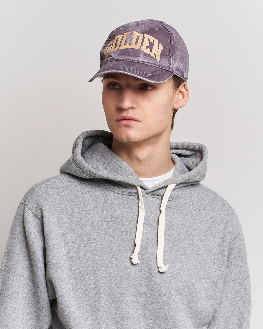 Hombres | Golden Goose Deluxe Brand Distressed Cotton Baseball Cap Marzipan | Golden Goose | Deluxe Brand Distressed Cotton Baseball Cap Marzipan