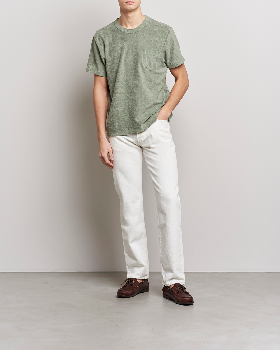 Hombres | Camisetas | Howlin' | Fons Cotton Blend Terry Pocket Tee Agave