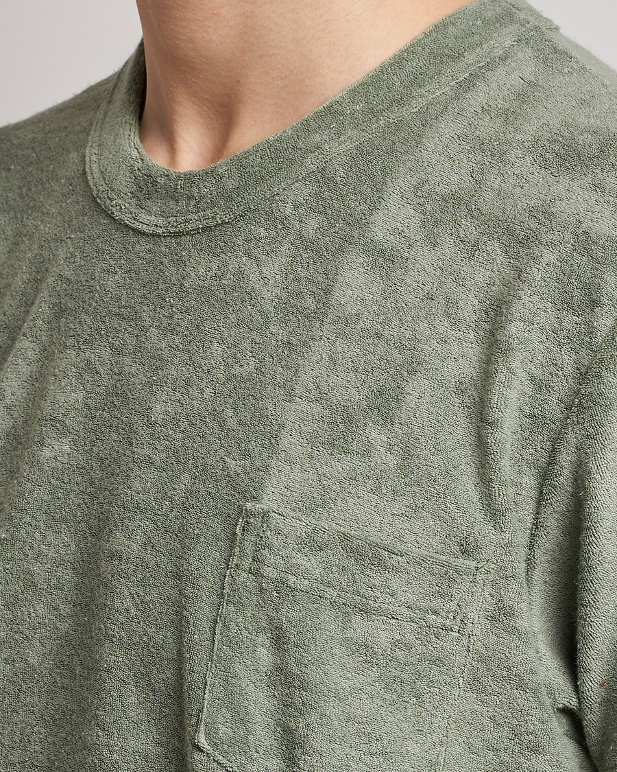 Hombres | Camisetas | Howlin' | Fons Cotton Blend Terry Pocket Tee Agave