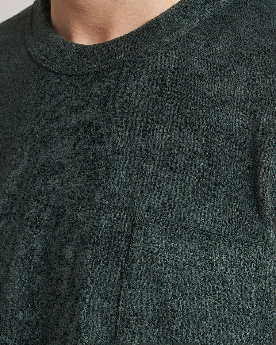 Hombres | Camisetas | Howlin' | Fons Cotton Blend Terry Pocket Tee Greenish