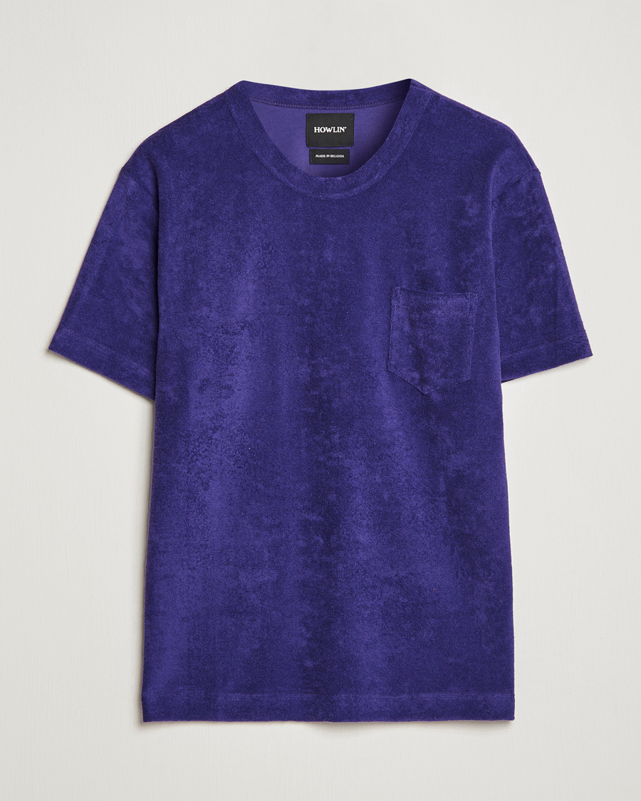 Hombres | Camisetas | Howlin' | Fons Cotton Blend Terry Pocket Tee Purple Eyes