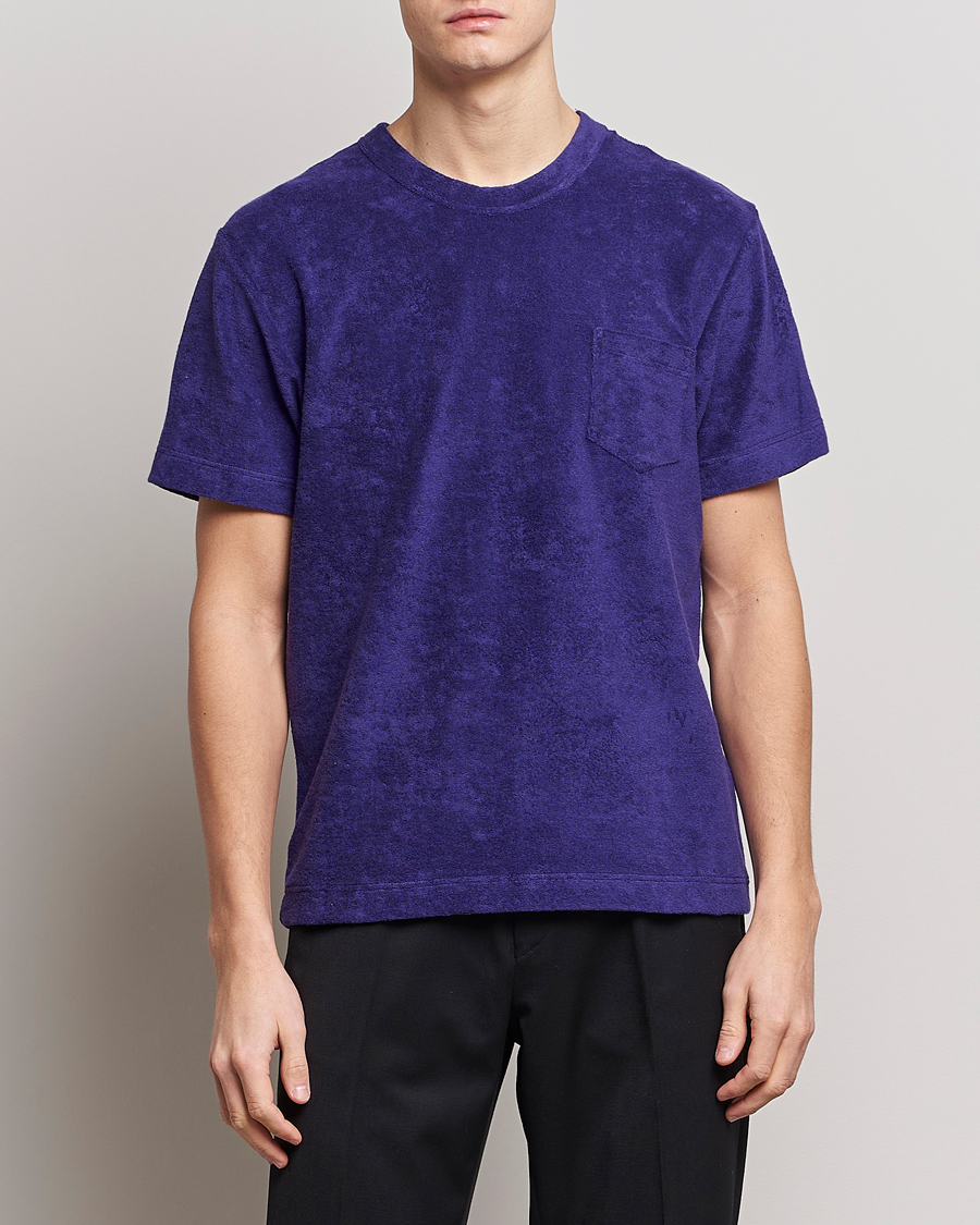 Hombres | Camisetas | Howlin' | Fons Cotton Blend Terry Pocket Tee Purple Eyes