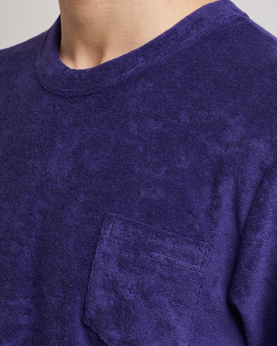 Hombres | Camisetas | Howlin' | Fons Cotton Blend Terry Pocket Tee Purple Eyes