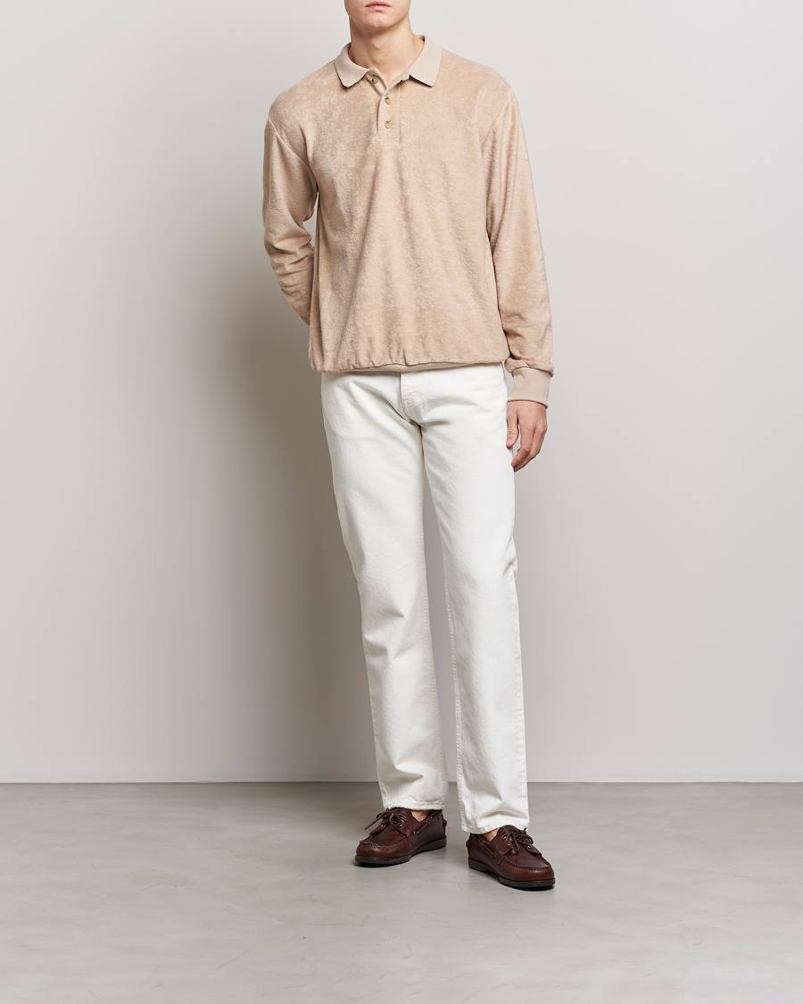 Hombres | Jerséis y prendas de punto | Howlin' | Long Sleeve Terry Polo Cashew