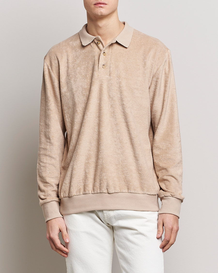 Hombres | Jerséis y prendas de punto | Howlin' | Long Sleeve Terry Polo Cashew