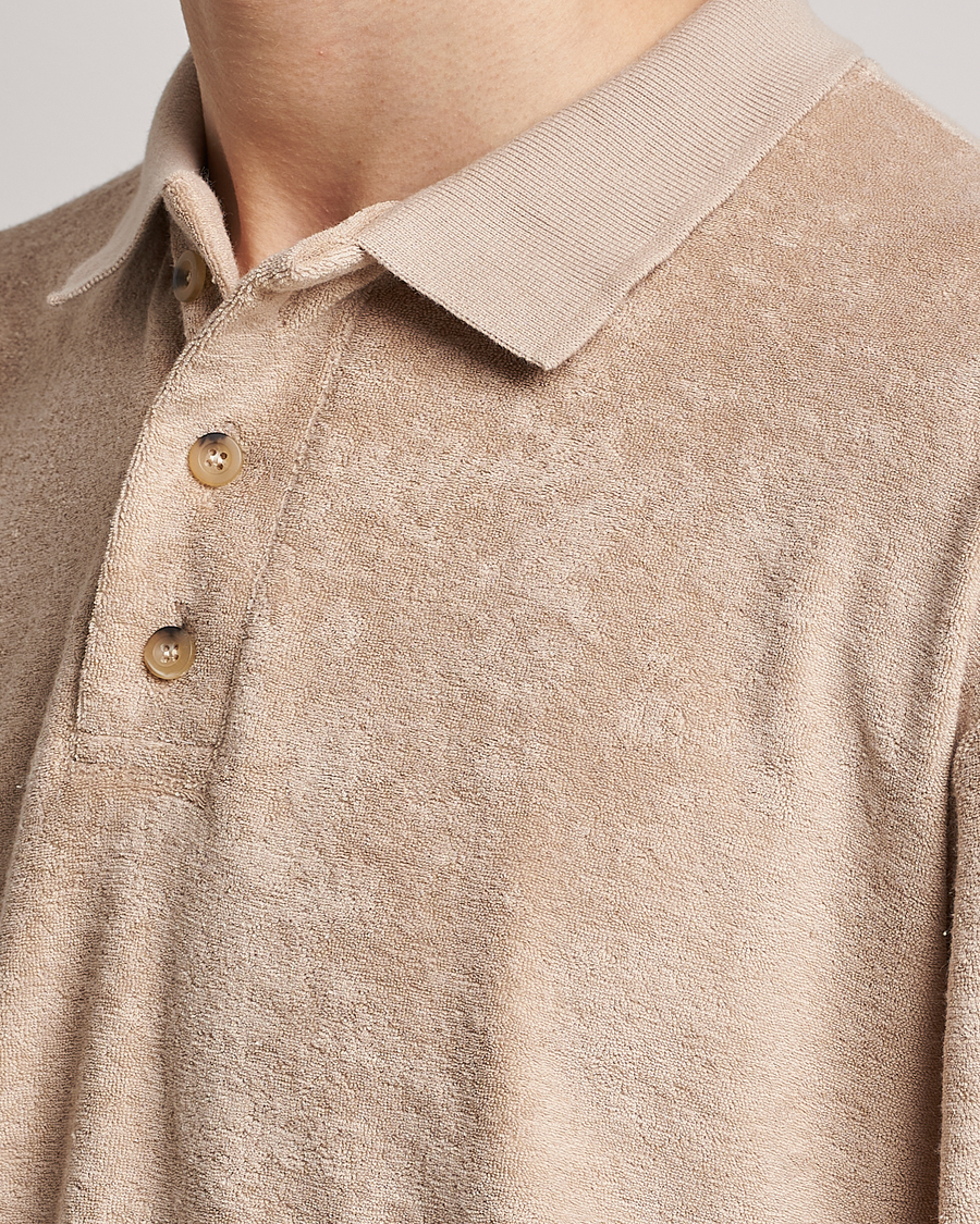 Hombres | Jerséis y prendas de punto | Howlin' | Long Sleeve Terry Polo Cashew