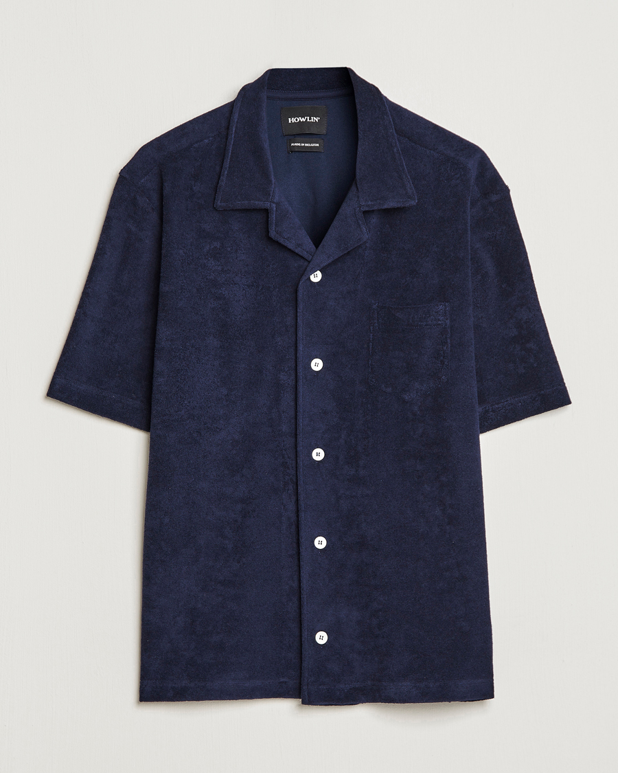 Hombres | Camisas | Howlin' | Short Sleeve Terry Shirt Navy