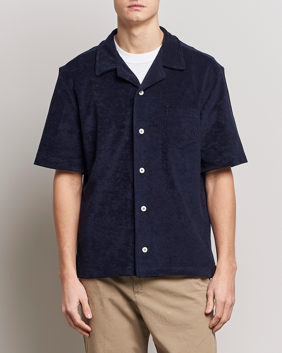 Hombres | Camisas | Howlin' | Short Sleeve Terry Shirt Navy
