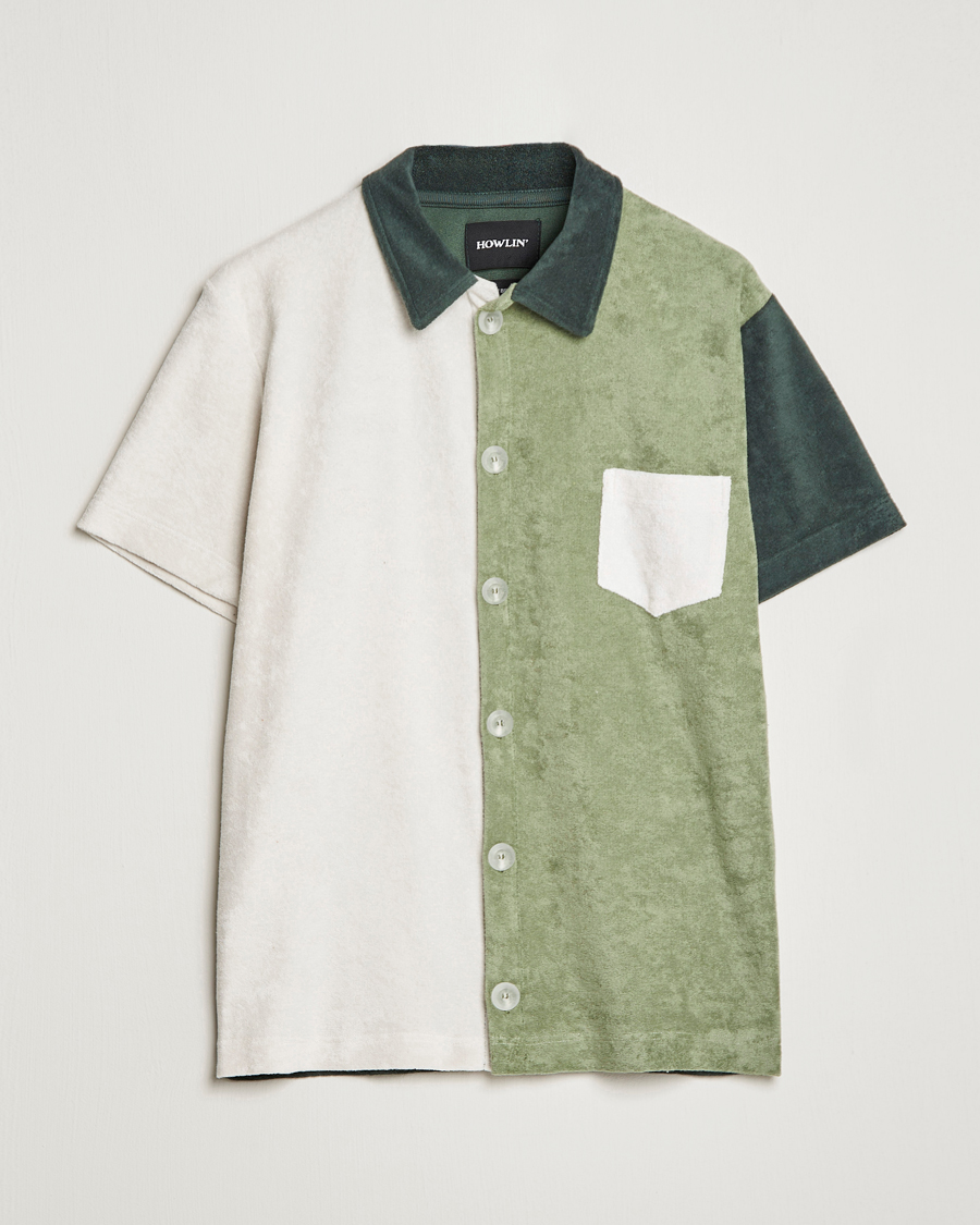 Hombres | Camisas | Howlin' | Short Sleeve Color Block Terry Shirt Agave