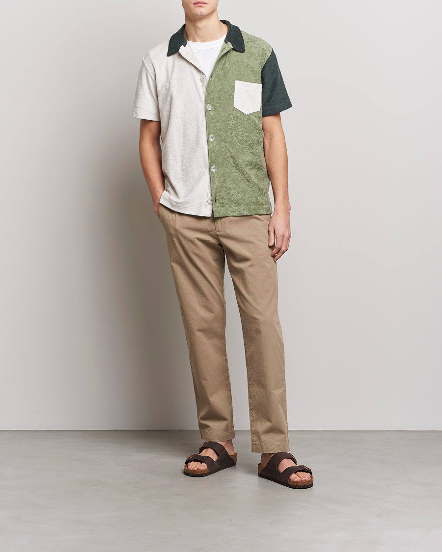 Hombres | Camisas | Howlin' | Short Sleeve Color Block Terry Shirt Agave