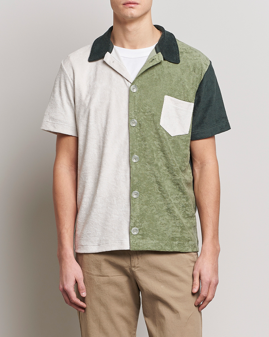 Hombres | Camisas | Howlin' | Short Sleeve Color Block Terry Shirt Agave