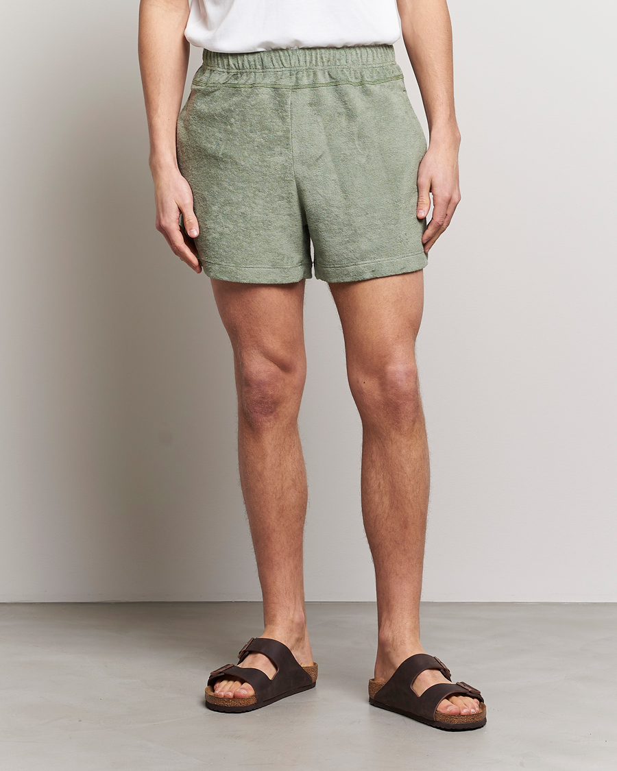 Hombres | Pantalones cortos | Howlin' | Cotton Blend Terry Shorts Agave